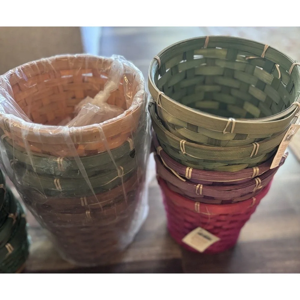 HUGE LOT 30 Small to Medium Vintage Wicker Woven Gathering Floral Baskets NEW!